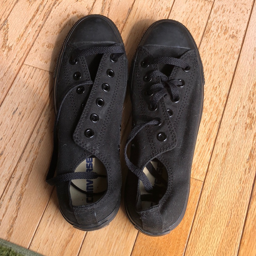 Converse black on black shoes